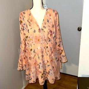 Peach mini dress. Super cute.